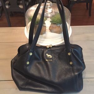 Gorgeous Emma Fox black leather hobo purse
